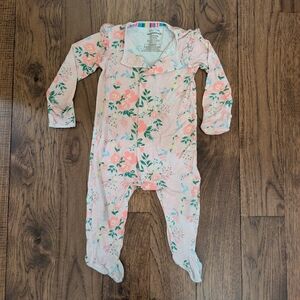 3-6 Mo Magnetic Me Floral Pink Kids One Piece Sleep And Play